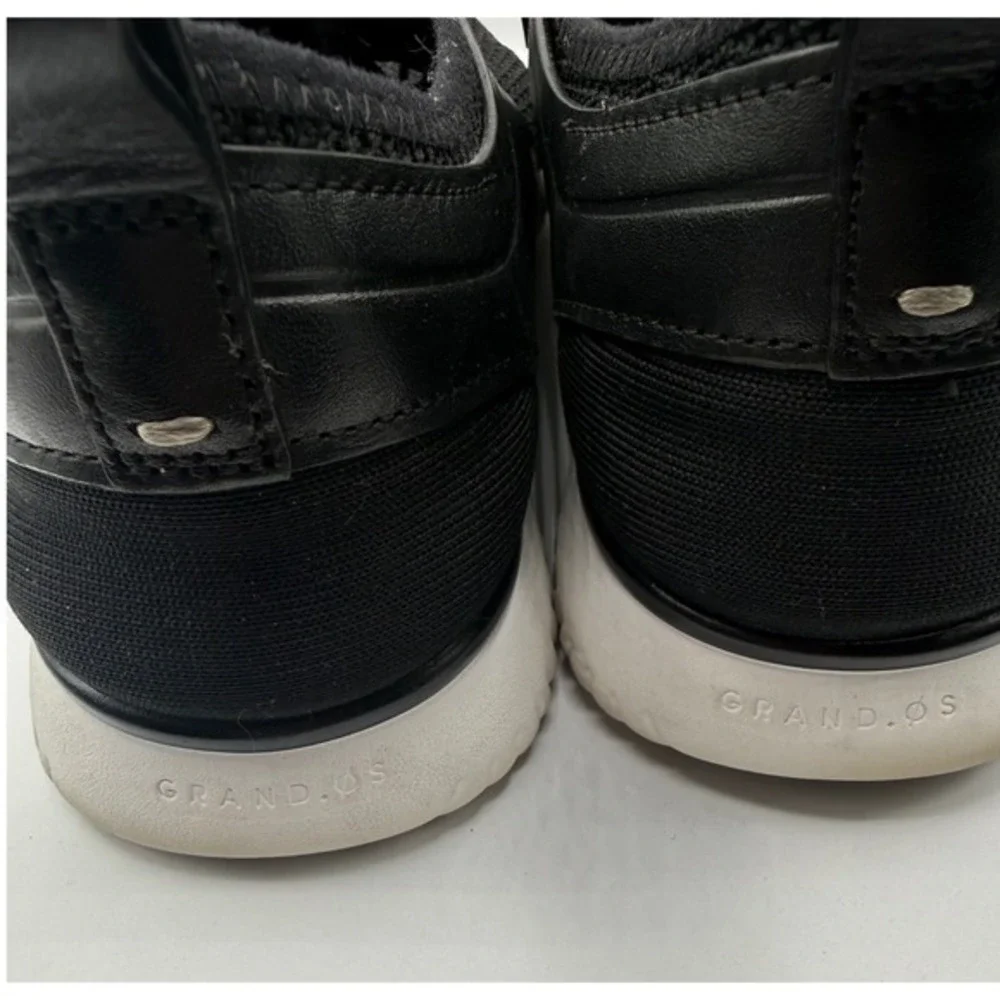 Cole Haan Men 10.5 Black Grand Motion Knit Leather Oxford‎ Grand OS Tennis Shoes